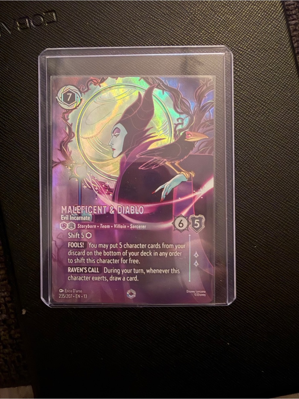 Title: Disney Lorcana Maleficent & Diablo – Evil Incarnate Enchanted Rare 235/20